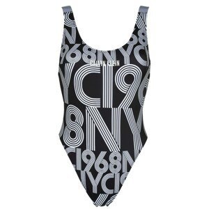 Calvin Klein Print Scoop Neck Swimsuit
