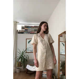 Trendyol Ekru Lace Detailed Stony Dress
