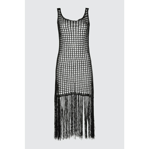 Trendyol Black Tasseled KnitWear Dress