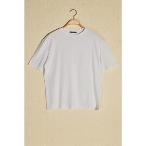 Trendyol White Men's Wide-Cut T-Shirt