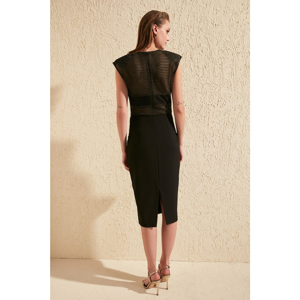 Trendyol Black Transparent Detailed Dress
