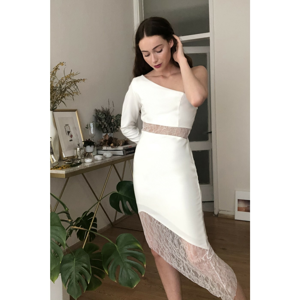 Trendyol Dress - Ecru - Asymmetric