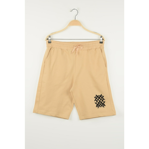 Trendyol Shorts - Ecru - Normal Waist