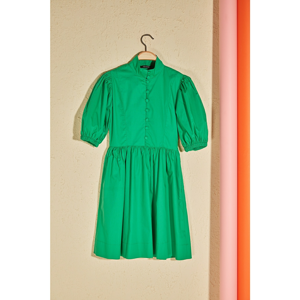Trendyol Green Button Detailed Dress