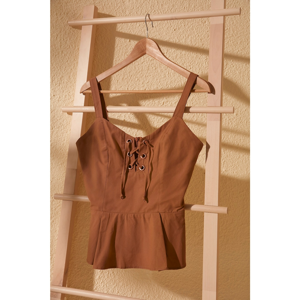 Trendyol Brown Clamping Detailed Blouse