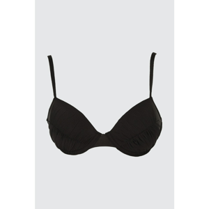 Trendyol Black Ruffle Detailed Bikini Top