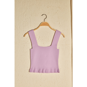 Trendyol Lilac Crop Knitwear Blouse