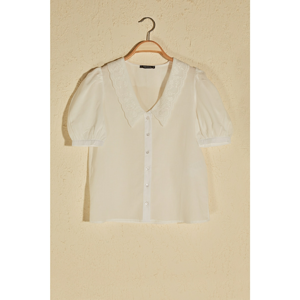 Trendyol White Embroidery Detailed Shirt