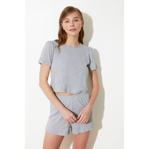 Trendyol Grey Cachet Knitted Pyjamas Kit