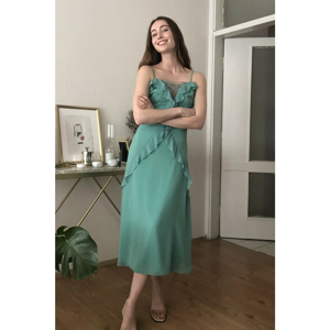 Trendyol Mint Volan Detailed Dress