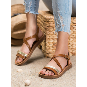 FILIPPO CASUAL SANDALS WITH GOLD BELT