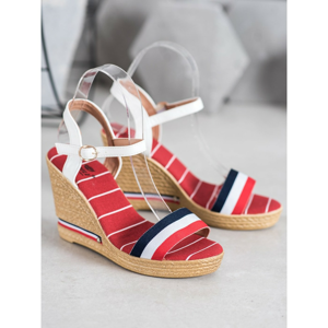 YES MILE SANDALS WITH COLORED STRIPES