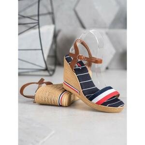 YES MILE SANDALS WITH COLORED STRIPES