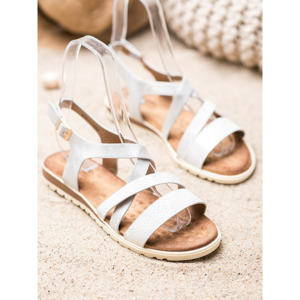 EVENTO WHITE SANDALS WITH ECO LEATHER