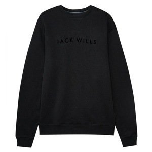 Jack Wills Rainford Flocked Graphic Crew Neck Sweatshirt