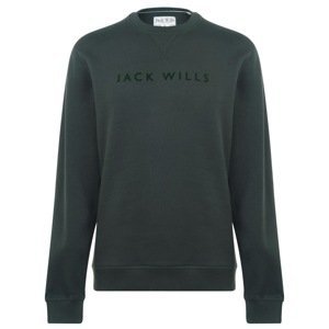 Jack Wills Rainford Flocked Graphic Crew Neck Sweatshirt