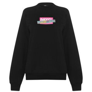 Diesel Logo Asymmetrical Crew Sweatshirt