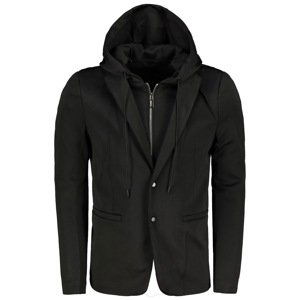 Ombre Clothing Men's casual hooded blazer jacket M156