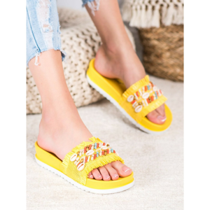 SEASTAR YELLOW FLIP-FLOPS WITH SCAL CUPS
