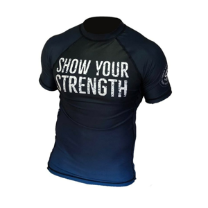 ShowYourStrength Man's T-shirt Rashguard Navy Blue