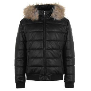 Firetrap PU Bubble Jacket Mens