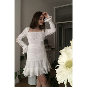 Trendyol Ekru Nervür Detailed Dress