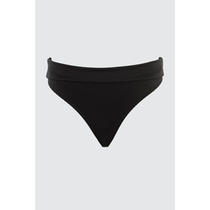 Trendyol Black Textured Waist Detailed Bikini bottom