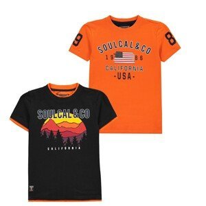 SoulCal 2 Pack USA T Shirts Junior Boys