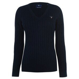 Gant Cable Knit V Neck Jumper