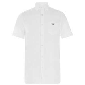 Gant Short Sleeve Plain Linen Shirt Mens