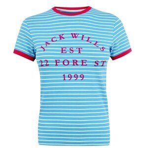 Jack Wills Blackmore Flocked Stripe Ringer T-Shirt