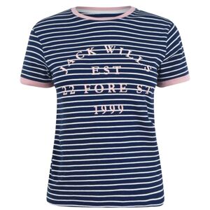 Jack Wills Blackmore Flocked Stripe Ringer T-Shirt