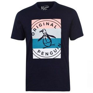 Original Penguin Block Logo T Shirt