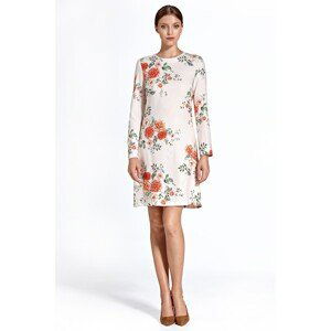 Colett Woman's Dress Cs25 Flowers Ecru