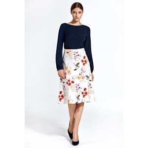 Colett Woman's Skirt Csp05 Flowers Ecru