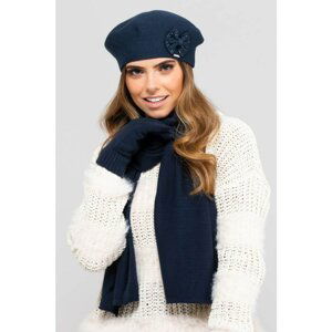 Kamea Woman's Beret K.19.008.12 Navy Blue