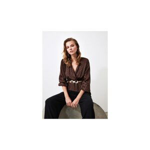 Brown Gloss Blouse Trendyol - Women