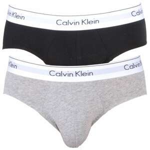Súprava dvoch slipov v čiernej a sivej farbe Calvin Klein Underwear