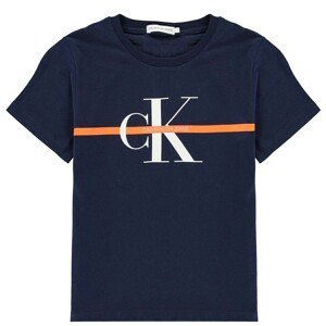 Calvin Klein Junior Boys Monogram Stripe Short Sleeve T Shirt