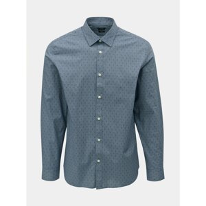 Modrá vzorovaná regular fit košeľa Selected Homme Regpen
