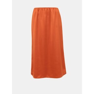 Oranžová midi sukňa ONLY Mania