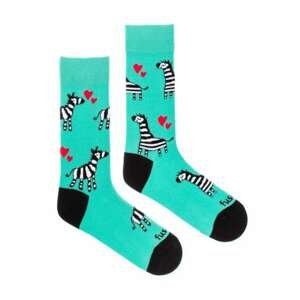 Zelené vzorované ponožky Fusakle Zebra