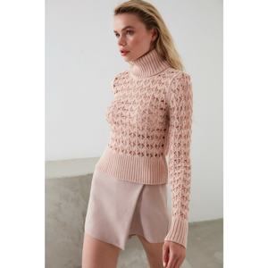 Trendyol Powder Edifying Crop Knit sweater