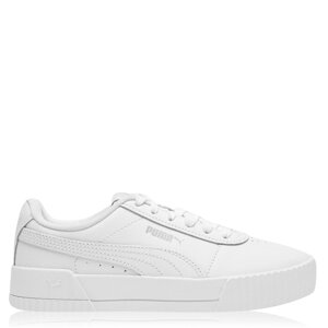 Puma Carina Leather Trainers Junior Girls