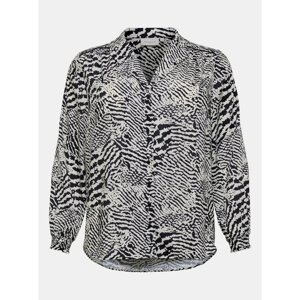 Black-cream patterned blouse ONLY CARMAKOMA Tukzu