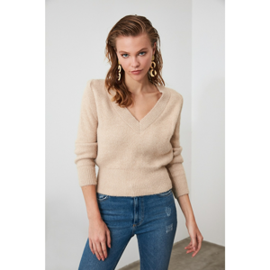 Trendyol Camel Beard Rope Double-Use Knitwear Sweater