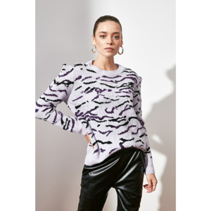 Trendyol Lila Patterned Knitwear Sweater