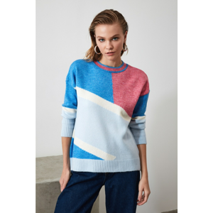 Trendyol Sweater - Blue - Regular