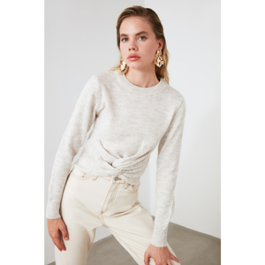 Trendyol Beige Buzgü Detailed Knitwear Sweater