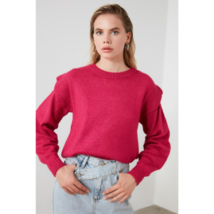 Trendyol Fuchya Shoulder Detailed Knitwear Sweater
